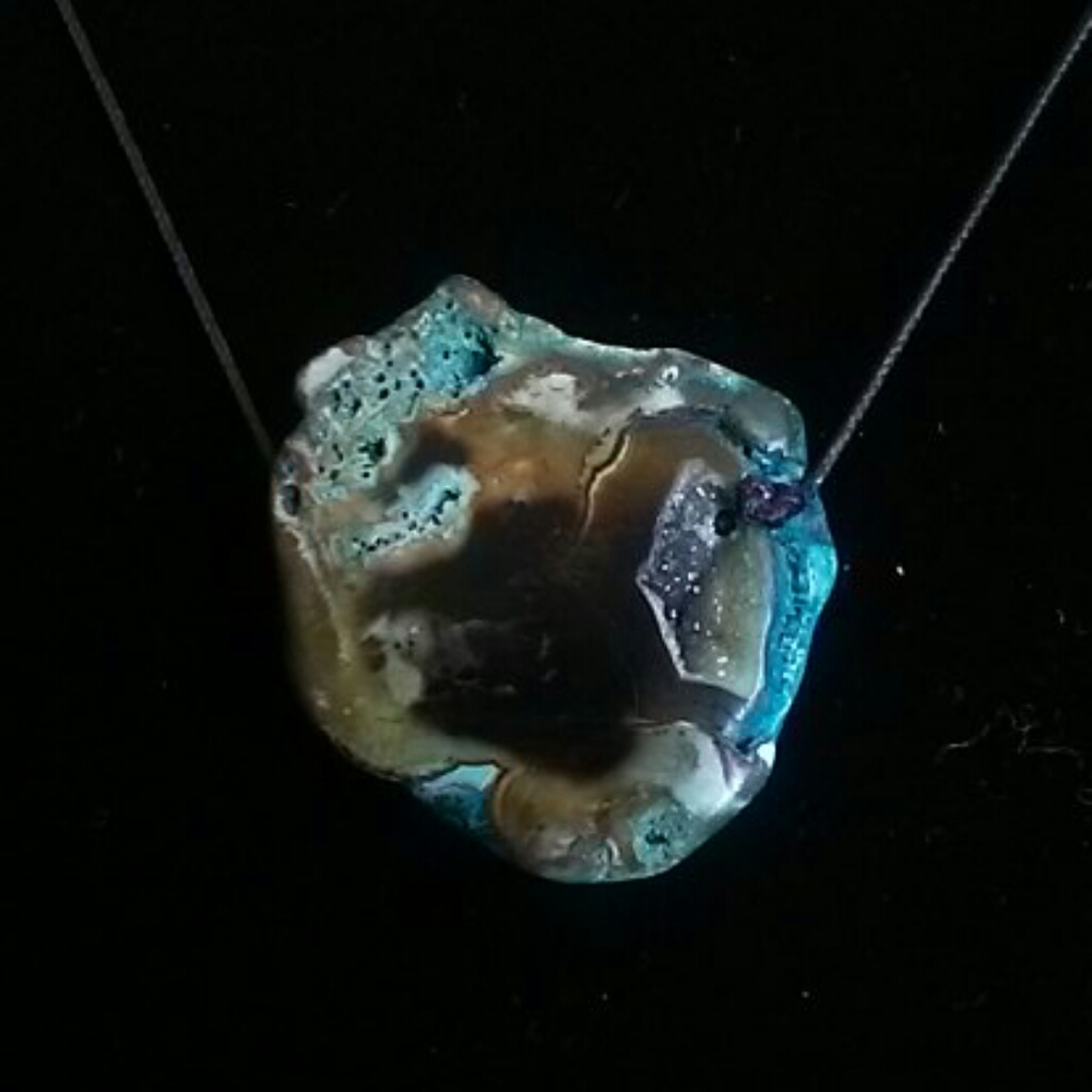 Aqua Blue Agate Necklace